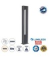 GloboStar® MERIDA 61513 Urban Light Φωτιστικό Πάρκου - Πλατείας - Κήπου Ύψους 2 μέτρων LED 40W 5440lm 60° AC100-240VAC IP67 IK09 - Μ32 x Π13 x Υ200cm - Anthracite Grey - Φυσικό Λευκό 4000K - LUMILEDS - MEAN WELL DRIVER - 5 Years Warranty
